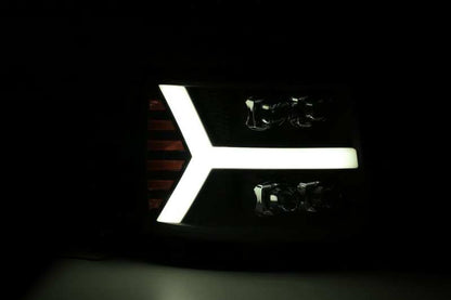 AlphaRex 07-13 Chevy 1500HD NOVA LED Proj Headlights Plank Style Gloss Blk w/Activ Light/Seq Signal 880208 880208 User 2
