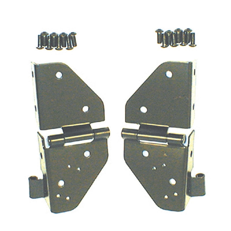 Rugged Ridge Windshield Hinge Kit,Black;76-86 Jeep CJ/87-95 Jeep Wrangler YJ 11209.01 Photo - Primary