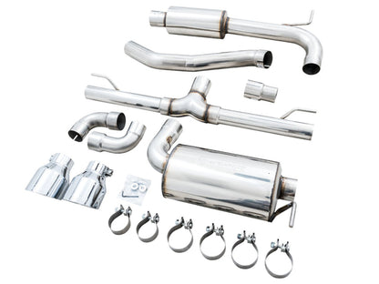 AWE Tuning AWE 2022 VW GTI MK8 Touring Edition Exhaust - Chrome Silver Tips 3015-32658 3015-32658 Photo - out of package