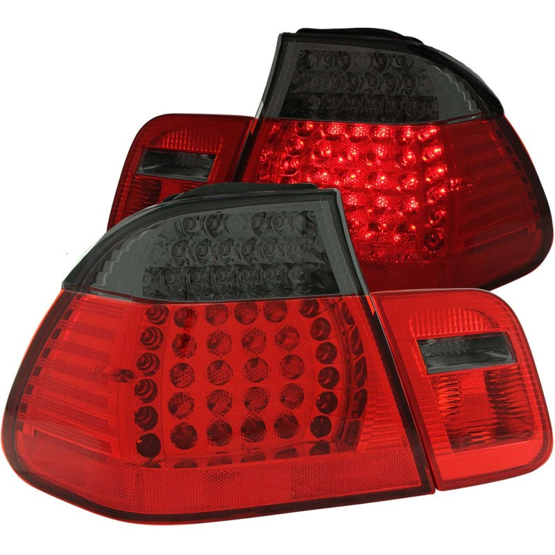 Anzo 1999-2001 BMW 3 Series E46 LED Tail lights Red/Smoke 2pc 321126 Photo - Primary