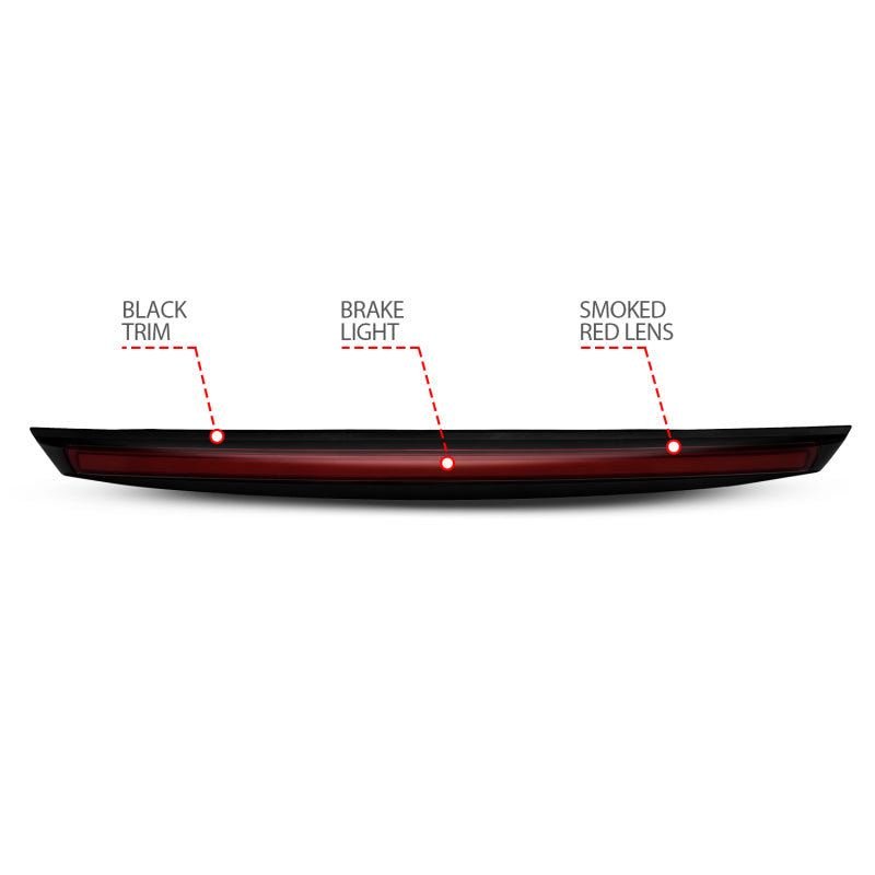 ANZO 2007-2014 Chevrolet Suburban 1500 LED 3rd Brake Light Black Housing Smoke Lens w/ Spoiler 1pc 531109 531109 User 3