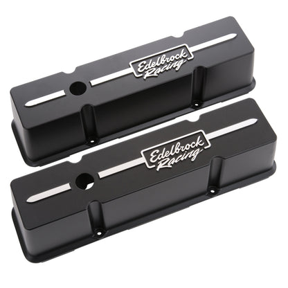 Edelbrock Valve Cover, Racing Series, Chevrolet, 1959-1986 262-400 CID V8, Tall 41643 Photo - out of package