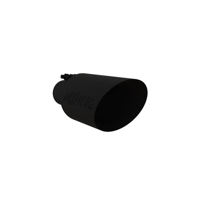 MBRP Tip, 4 1/2" O.D.,DW Angle Rolled End,2 1/2" inlet 11" in Length,Black T5161BLK Photo - Primary