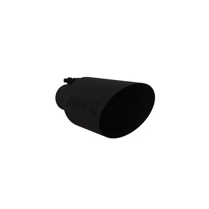 MBRP Tip, 4 1/2" O.D.,DW Angle Rolled End,2 1/2" inlet 11" in Length,Black T5161BLK Photo - Primary