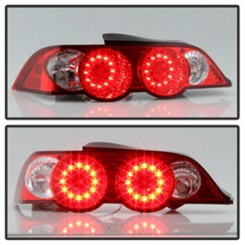 Spyder Acura RSX 02-04 LED Tail Lights Red Clear ALT-YD-ARSX02-LED-RC 5000385 5000385 Photo - Unmounted