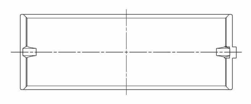 ACL Chevrolet V8 396/402/427/454 Race Series 10 Oversize Main Bearing Set - CT-1 Coated 5M829HC-10 5M829HC-10 Technical Drawing