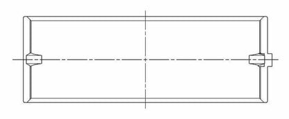 ACL Chevrolet V8 396/402/427/454 Race Series 10 Oversize Main Bearing Set - CT-1 Coated 5M829HC-10 5M829HC-10 Technical Drawing