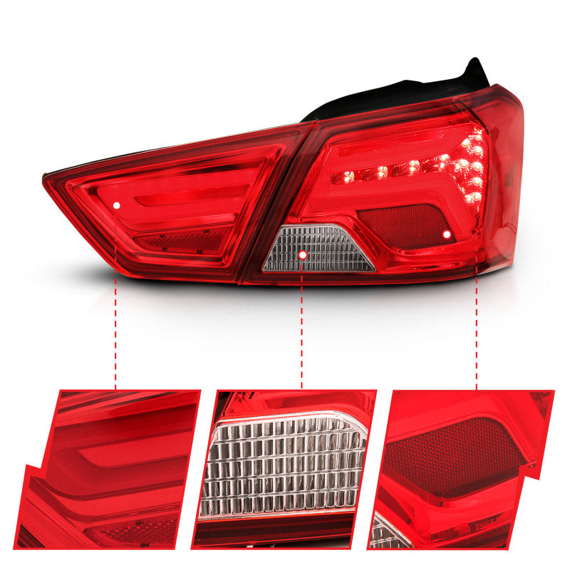 Anzo Chevy Impala 14-18 L.E.D Taillight  Red/Clear 321346 Photo - Unmounted