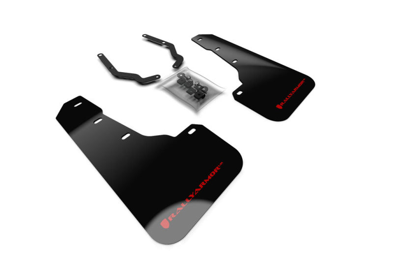 Rally Armor  18-19 Subaru Crosstrek Black UR Mud Flap w/ Red Logo MF46-FTLT-BLK/RD Photo - Primary