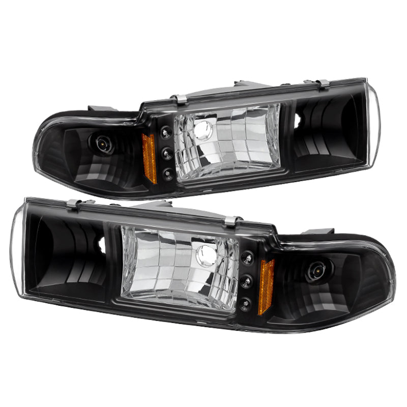SPYDER Xtune Chevy Caprice 91-96 / Impala 91-96 1Pc LED Crystal Headlights Black HD-ON-CCP91-1PC-LED-BK 5031631 5031631 Photo - Primary