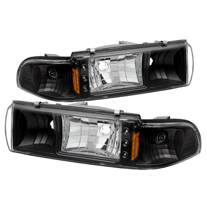 SPYDER Xtune Chevy Caprice 91-96 / Impala 91-96 1Pc LED Crystal Headlights Black HD-ON-CCP91-1PC-LED-BK 5031631 5031631 Photo - Primary