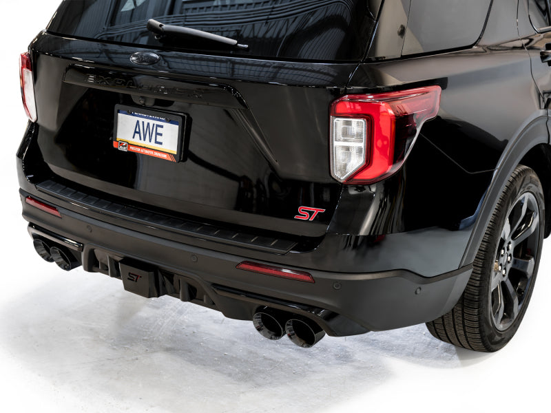 AWE Tuning 2020+ Ford Explorer ST Touring Edition Exhaust w/ Diamond Black Tips 3015-43625 3015-43625 Photo - Mounted