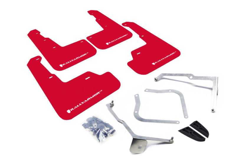 Rally Armor 2015+ Subaru WRX & STI Sedan RED Mud Flap White Logo MF32-UR-RD/WH Photo - Primary