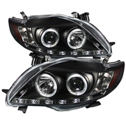 Spyder Toyota Corolla 09-10 Projector Headlights LED Halo DRL Blk High H1 Low H1 PRO-YD-TC09-DRL-BK 5032515 5032515 Photo - Primary