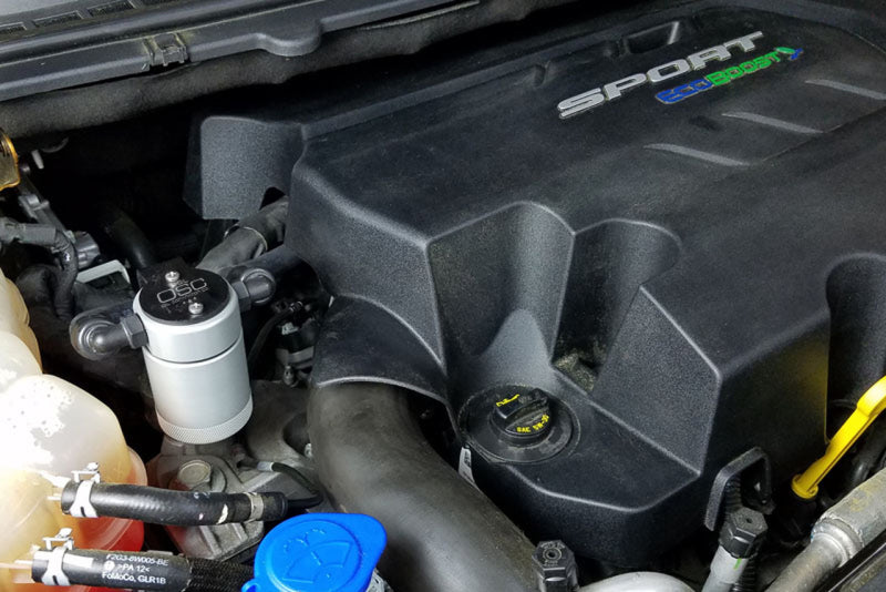 J&L 2015-2023 Ford Edge Sport/ST Passenger Side Oil Separator 3.0 - Clear Anodized 3031P-C 3031P-C Photo - Primary
