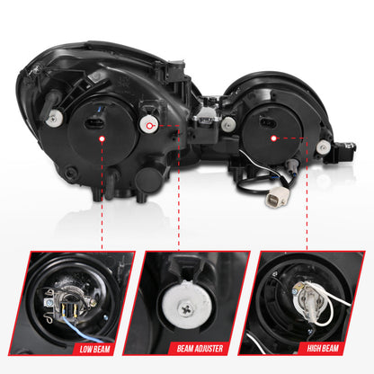 Anzo 1998-2005 Lexus Gs300 Projector Headlights w/ Halo Chrome 121143 Photo - Unmounted