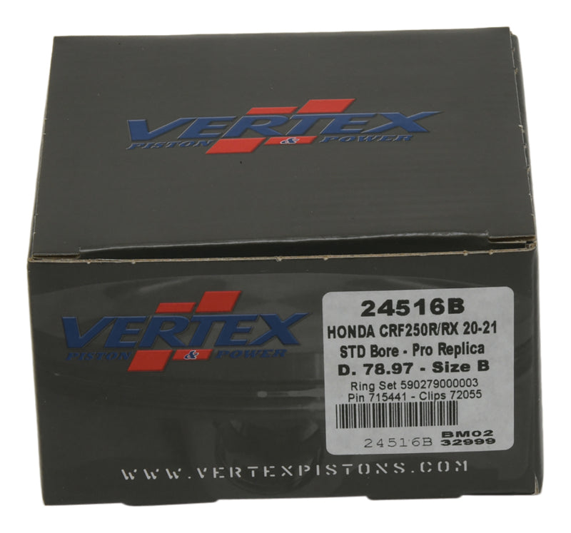 Vertex Pistons Vertex Piston 20-21 Honda CRF 250 R 250cc Forged Replica Piston Kit 24516B 24516B Photo - Primary