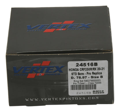 Vertex Pistons Vertex Piston 20-21 Honda CRF 250 R 250cc Forged Replica Piston Kit 24516B 24516B Photo - Primary