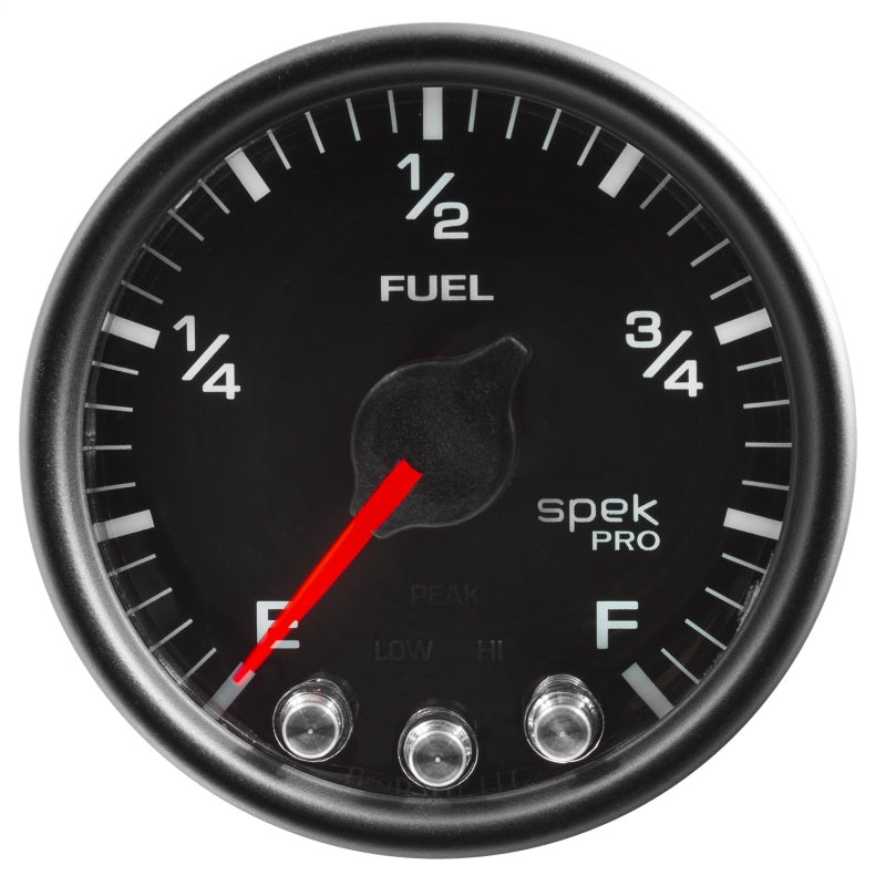 Autometer Spek-Pro Gauge Fuel Level 2 1/16in 0-270 Programmable Blk/Blk P31232 P31232 User 1