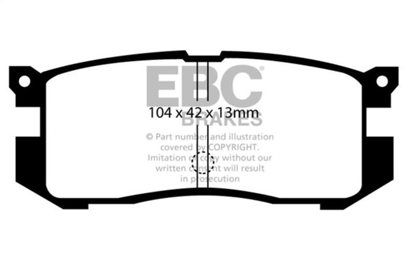 EBC 89-92 Ford Probe 2.2 Ultimax Rear Brake Pads UD400 UD400 Photo - Primary