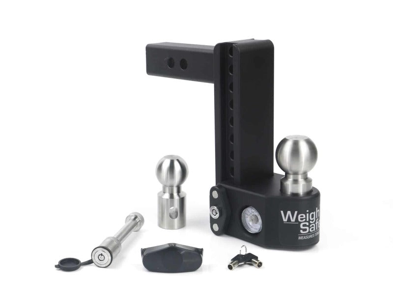 Weigh Safe 8in Drop Hitch w/Built-in Scale & 2in Shank (10K/15K GTWR) w/WS05 - Steel SWS8-2-KA SWS8-2-KA User 1