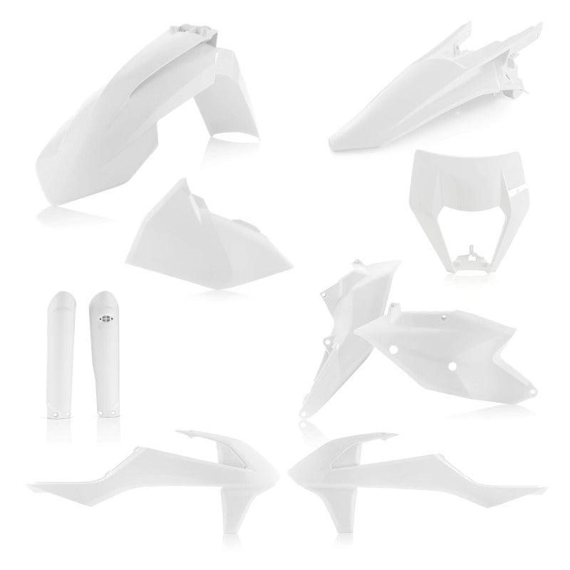 Acerbis 17-19 KTM XC-W150/250/300/ EXC-F250/350/450/500 Full Plastic Kit - White 2733420002 2733420002 Photo - Primary