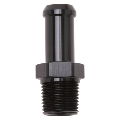 Edelbrock Hose End, Straight, 3/8" NPT To 1/2" Barb, Black Anodize 8114 Photo - Primary