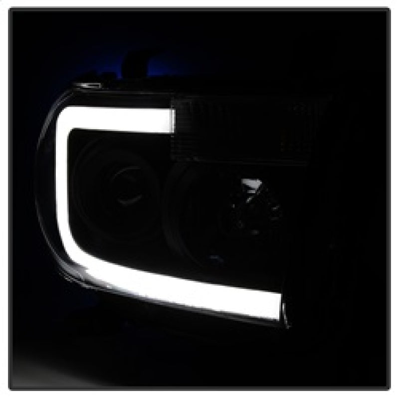SPYDER Xtune Toyota Tundra 07-13 LED Light Bar Projector Headlights Black Smoked PRO-JH-TTU07-LED-BSM 9030413 9030413 Photo - Unmounted