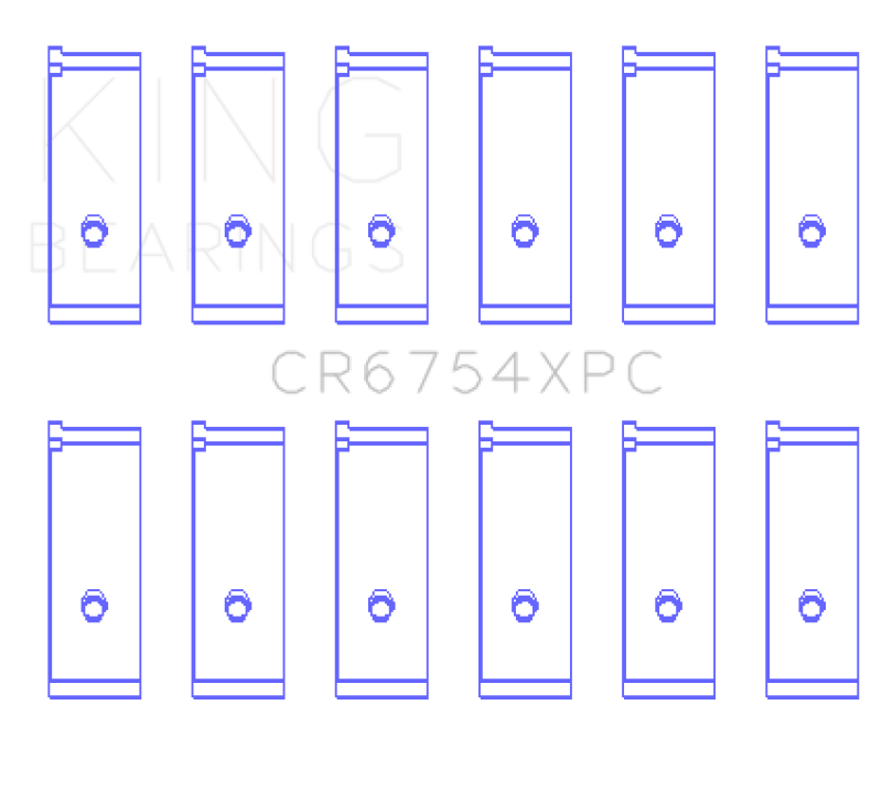 King Engine Bearings King Toyota2JZGE/2JZGTE 3.0L (Size STDX) pMaxKote Performance Rod Bearing Set CR6754XPCSTDX CR6754XPCSTDX Photo - Primary