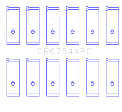 King Engine Bearings King Toyota2JZGE/2JZGTE 3.0L (Size STDX) pMaxKote Performance Rod Bearing Set CR6754XPCSTDX CR6754XPCSTDX Photo - Primary