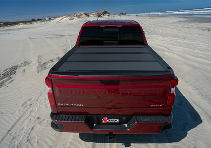 BAK Tonneau Cover, Flip MX4, Folding, Aluminum, Matte Black, Chevy, GMC 448132 Photo - Mounted