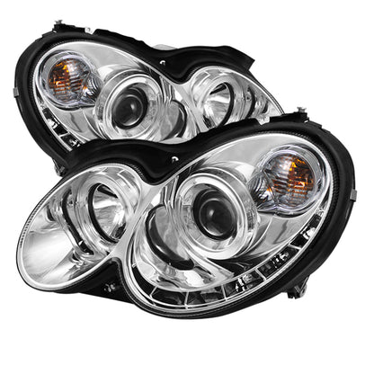 Spyder Mercedes Benz CLK 03-09 Projector Halogen Model- LED Halo DRL Chrm PRO-YD-MBCLK03-DRL-C 5038029 5038029 Photo - Primary
