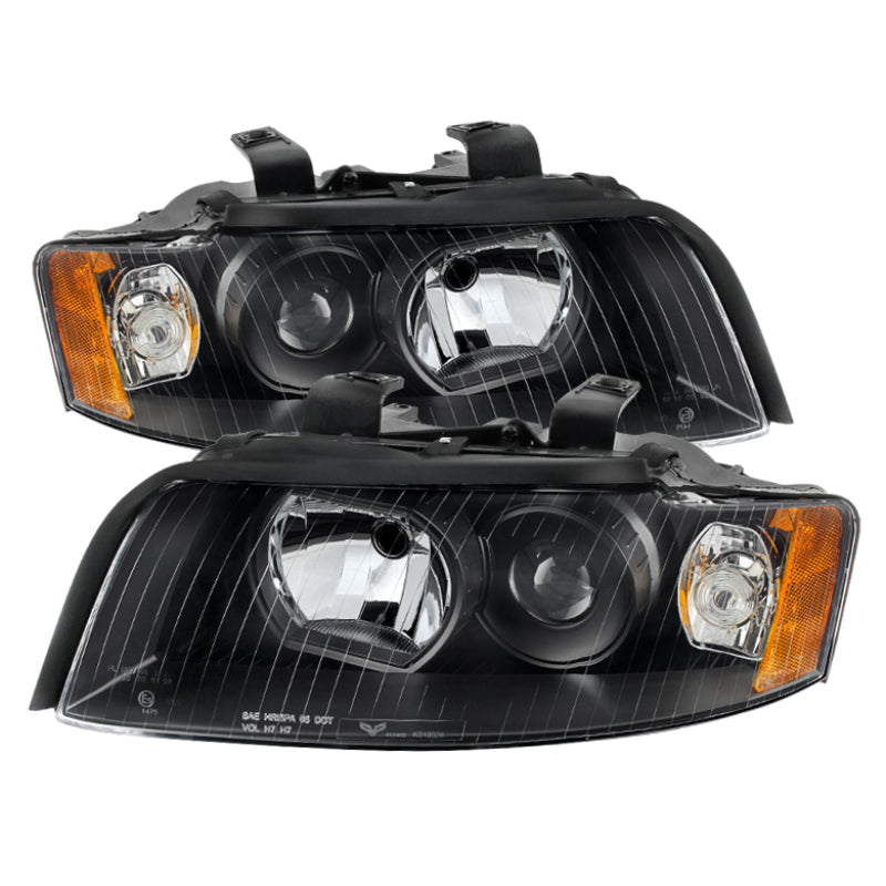 SPYDER Xtune Audi A4 02-05 Halogen Only Crystal Headlights Black HD-JH-AA402-AM-BK 9025938 9025938 Photo - Primary