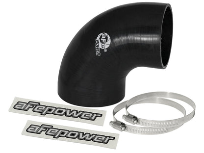 aFe Coupling Kit: (4" x 3-1/2")ID x 90 Deg. Elbow Reducer (Silicone) 59-00065 Photo - Primary