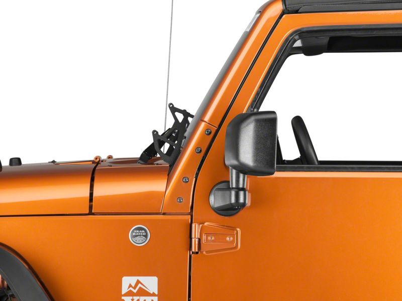 Raxiom 07-18 Jeep Wrangler JK Windshield Mounted Dual Light Brackets J106739 J106739 Photo - Close Up