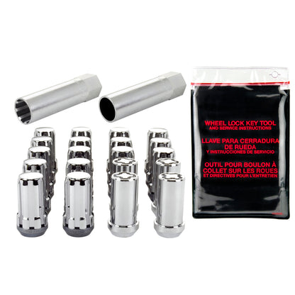 McGard SplineDrive Tuner 5 Lug Install Kit w/Locks & Tool (Cone) M14X1.5 / 22mm Hex - Chrome 65515 65515 Photo - out of package