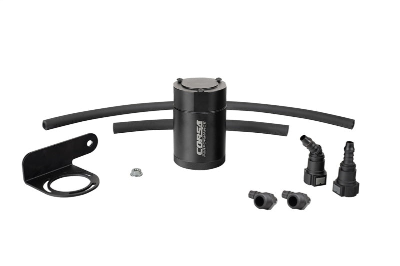 CORSA Performance Corsa 19-22 Silverado/Sierra & 21-22 Tahoe/Suburban/Yukon/Denali Aluminum Oil Catch Can w/ Bracket CC0011 CC0011 Photo - Primary