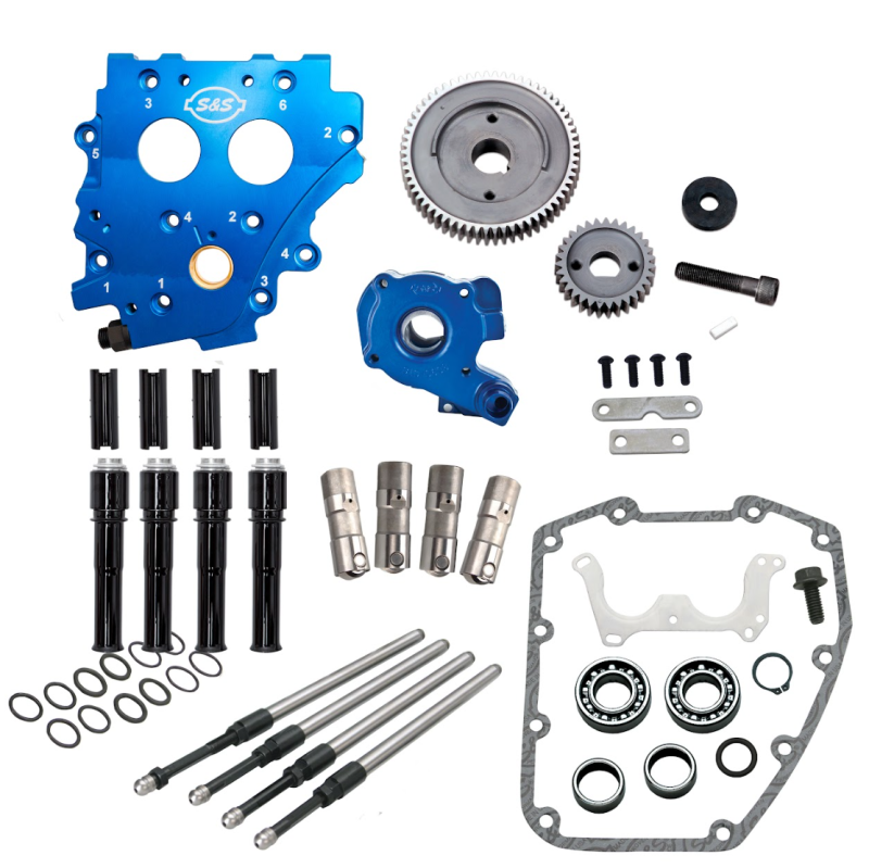 S&S Cycle 99-06 BT Gear Drive Cam Chest Kit w/o Cam - Black Pushrod Tubes 310-1266 310-1266 User 1