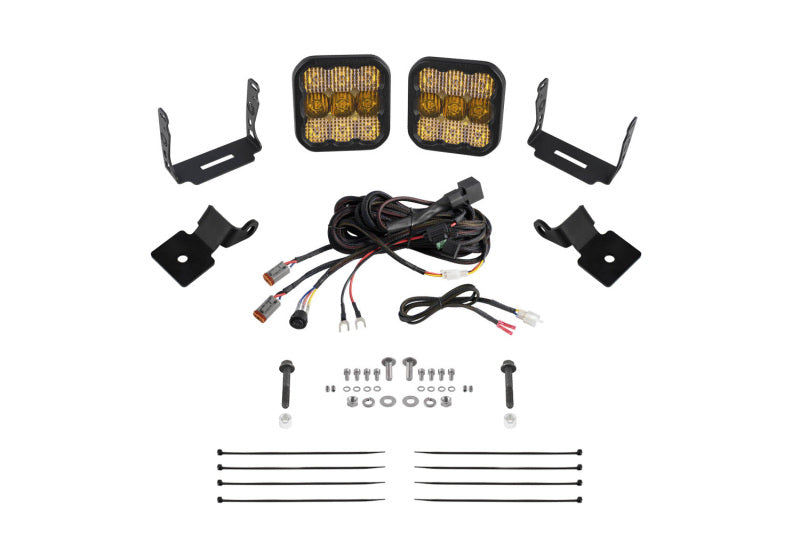 Diode Dynamics 14-18 Polaris RZR XP Stage Series SS5 A-Pillar Pod Kit - Pro Yellow Combo DD7853 DD7853 Photo - Primary