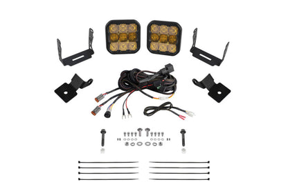 Diode Dynamics 14-18 Polaris RZR XP Stage Series SS5 A-Pillar Pod Kit - Pro Yellow Combo DD7853 DD7853 Photo - Primary