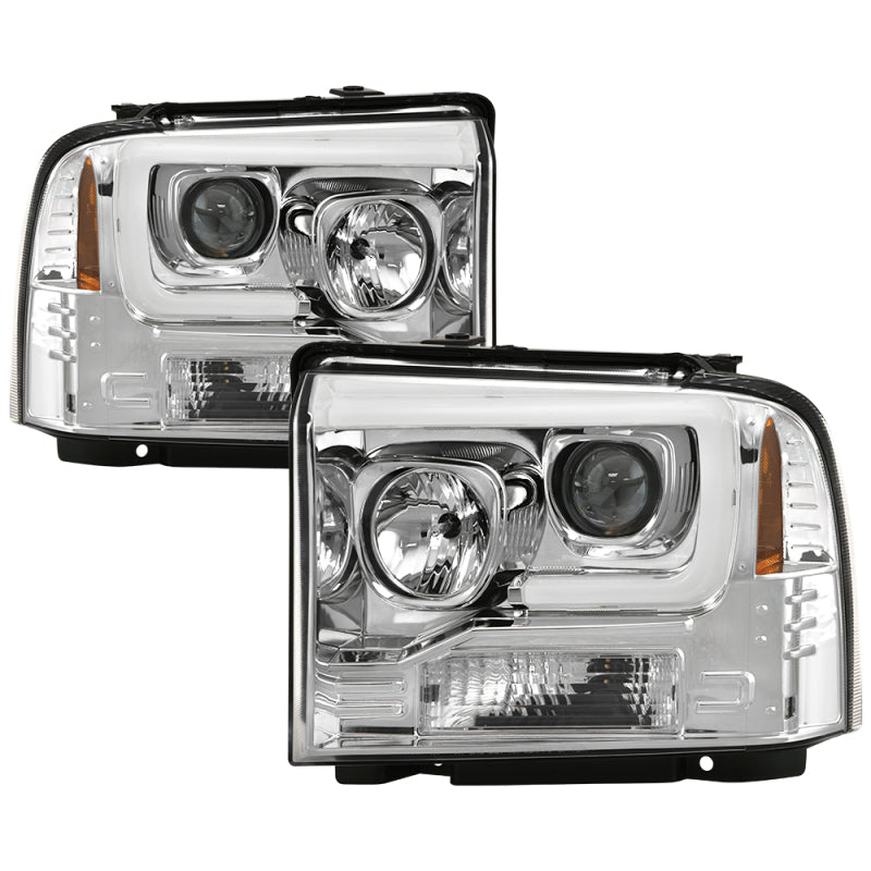 Spyder Platinum Ford F250/350/450 05-07 High-Power LED Module Proj. Headlights-Chrome (PRO-YD-FS05V2 5087904 5087904 Photo - Primary