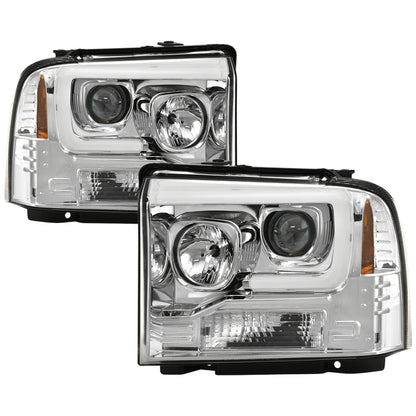 Spyder Platinum Ford F250/350/450 05-07 High-Power LED Module Proj. Headlights-Chrome (PRO-YD-FS05V2 5087904 5087904 Photo - Primary