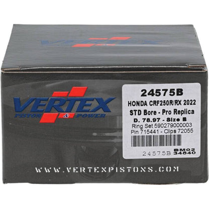 Vertex Pistons Vertex Piston 22-24 Honda CRF 250 R 250cc Forged Replica Piston Kit 24575B 24575B Photo - Primary