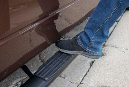 Fishbone Offroad 09-14 Ford F150 Extended Super Cab Oval Side Steps - Black Textured FB21377 FB21377 Photo - lifestyle view