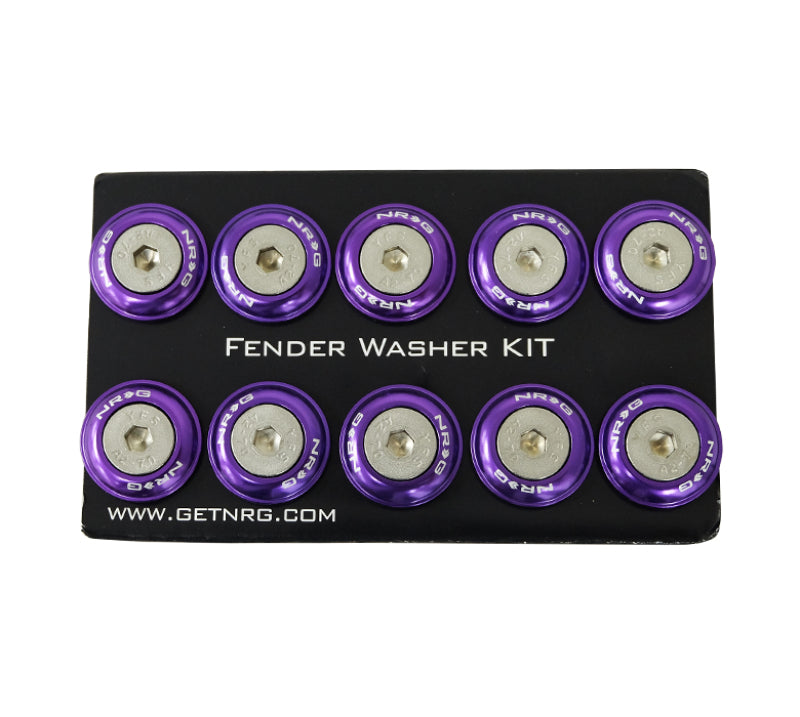NRG Fender Washer Kit, Set of 10, Purple, Rivets for Plastic FW-100PP Photo - Primary
