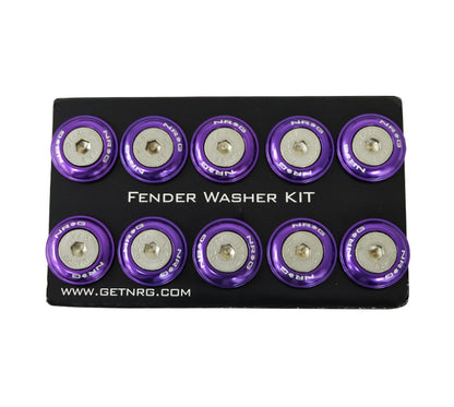 NRG Fender Washer Kit, Set of 10, Purple, Rivets for Plastic FW-100PP Photo - Primary