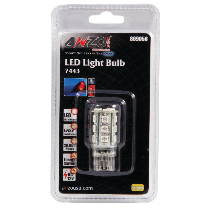 ANZO LED Bulbs Universal 7445 Amber - 18 LEDs 1 3/4in Tall 809056 809056 Photo - Primary