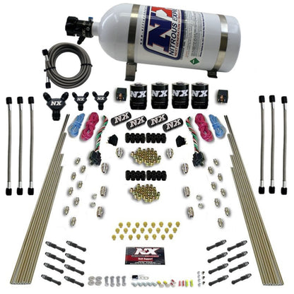 Nitrous Express 8 Cyl Dry Direct Port Dual Stage 4 Solenoids Nitrous Kit (200-600HP) w/10lb Bottle 93106-10 93106-10 Photo - Primary