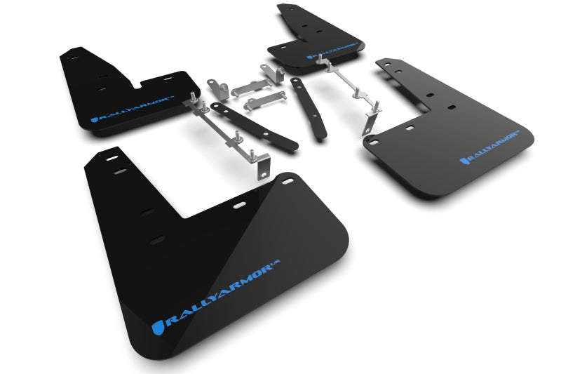 Rally Armor 23-24 Toyota GR Corolla Black Mud Flap w/ Light Blue Logo MF89-UR-BLK-NB MF89-UR-BLK-NB Photo - Primary
