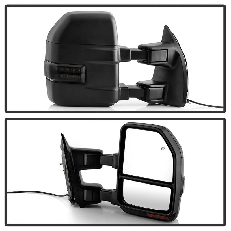 SPYDER xTune 99-07 Ford SuperDuty Heated LED Telescoping Pwr Mirrors-Smk (Pair) (MIR-FDSD99S-G4-PW-RSM-SET) 9943157 9943157 Photo - Unmounted